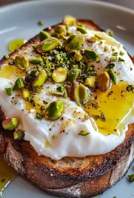 Burrata-Toast mit Pistazien und heißem Honig 23 Burrata-Toast mit Pistazien und heißem Honig