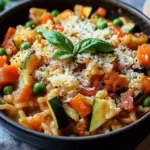 Ein-Topf-Kritharaki mit Gem&uuml;se und Parmesan