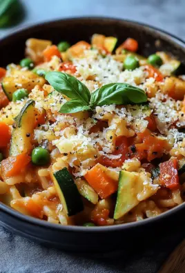 Ein-Topf-Kritharaki mit Gemüse und Parmesan 27 Ein-Topf-Kritharaki mit Gemüse und Parmesan