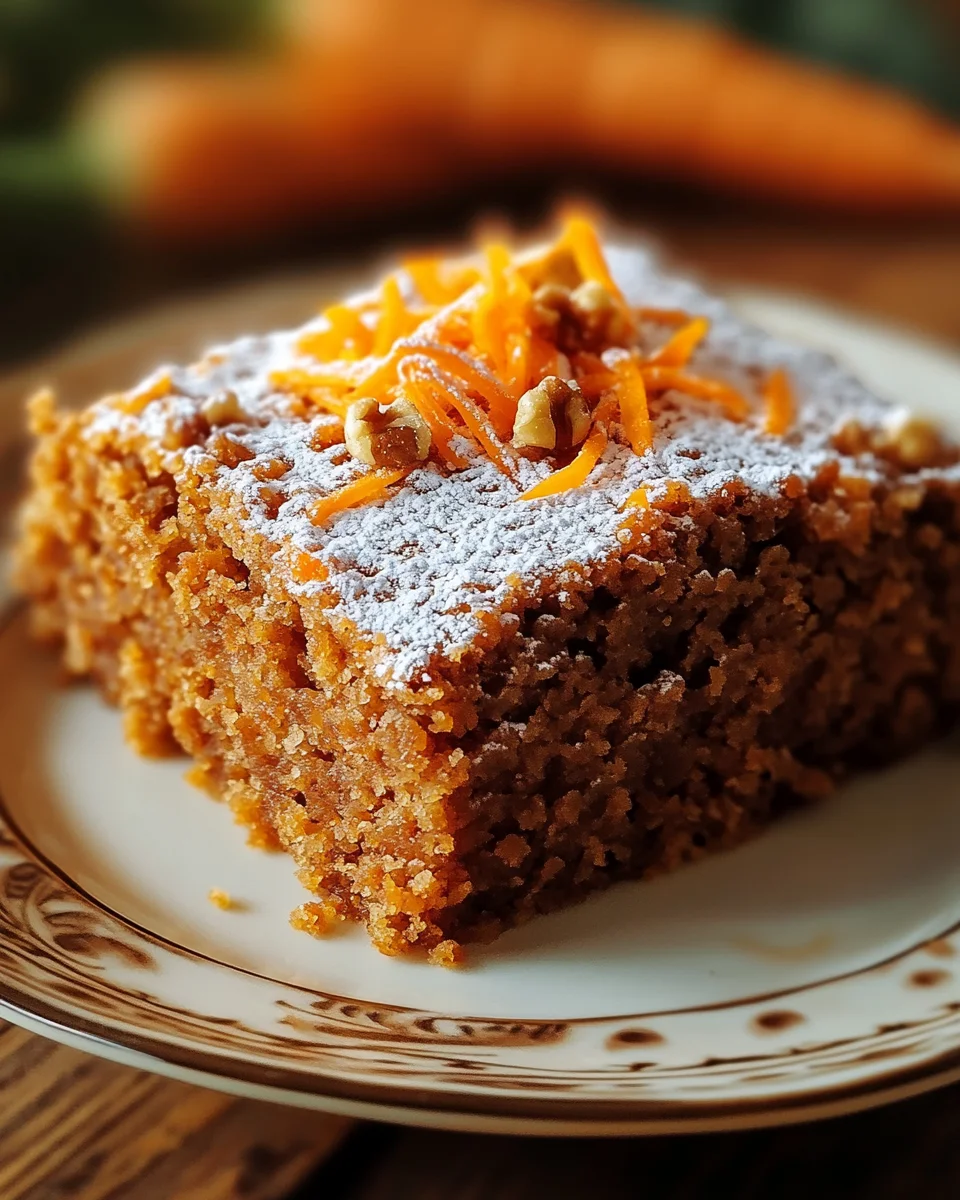 Einfacher Mehlfreier Haferflocken Karottenkuchen