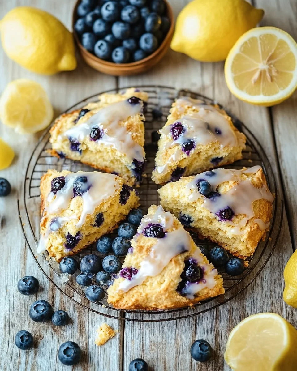 Fruchtige Blaubeer-Scones mit Zitronenguss 24 Fruchtige
