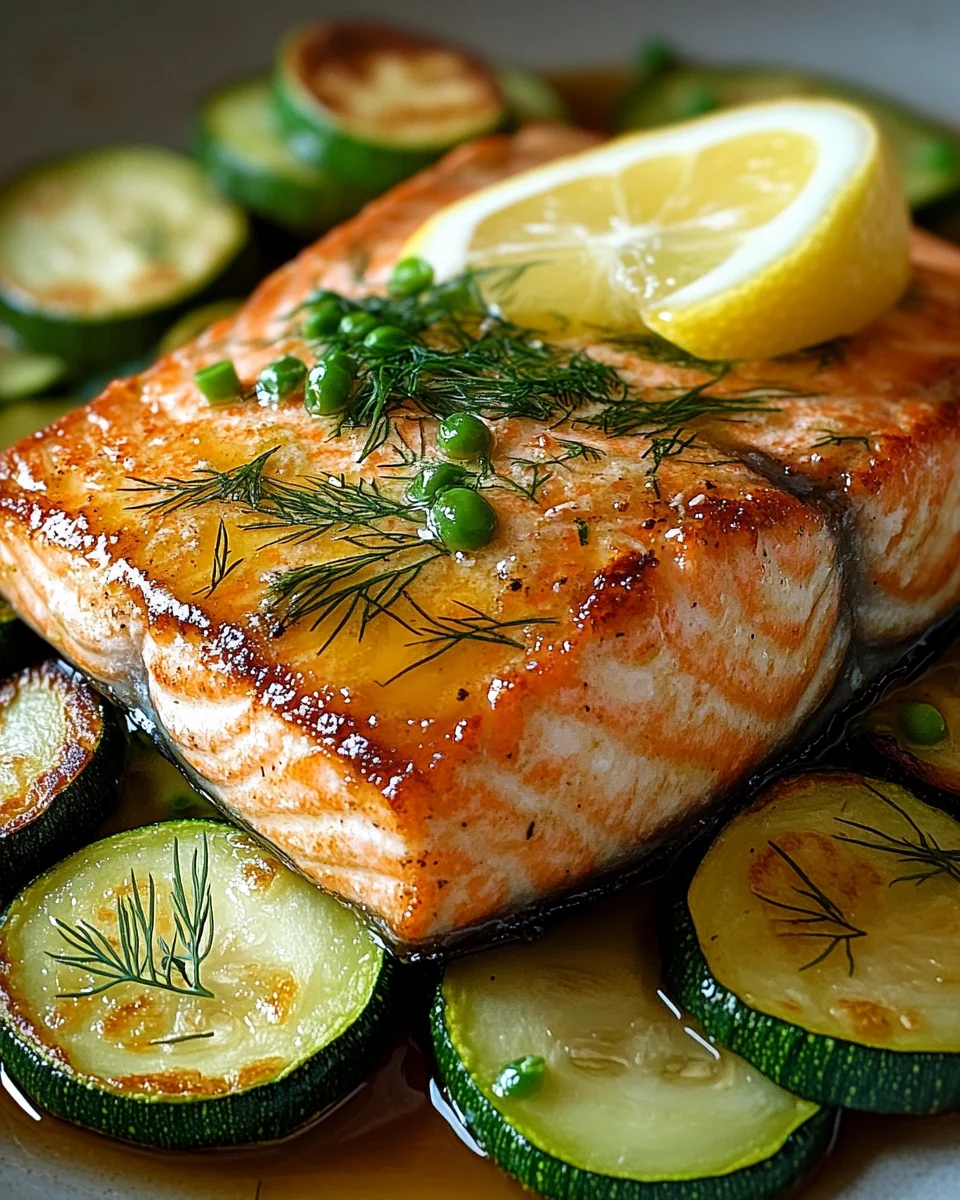 Gebratener Lachs mit Zucchini 18 Gebratener Lachs mit Zucchini