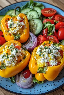 Gefüllte Feta-Paprika mit buntem Salat 39 Gefüllte Feta-Paprika mit buntem Salat