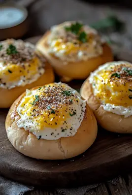 Gefüllte Frühstücksbrötchen mit Ei und Käse – im Ofen gebacken 22 Gefüllte Frühstücksbrötchen mit Ei und Käse – im Ofen gebacken