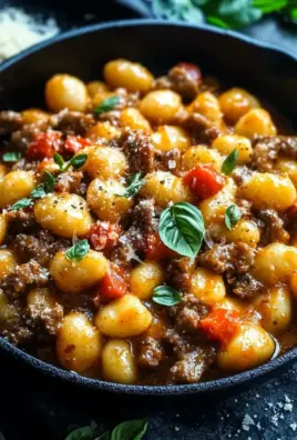 Gnocchi Pfanne mit Hackfleisch und Paprika 20 Gnocchi Pfanne mit Hackfleisch und Paprika