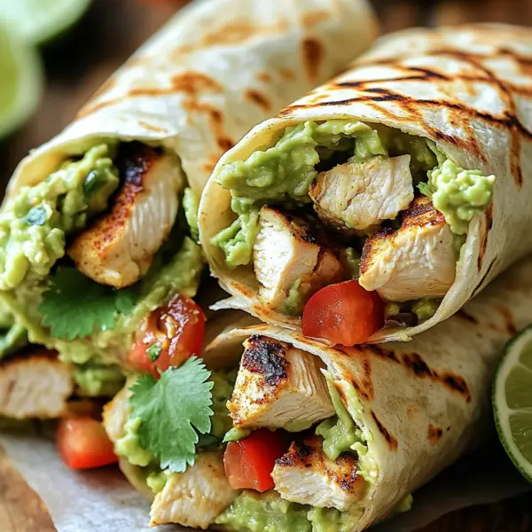 Guacamole Chicken Wraps