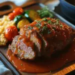 Hackbraten aus dem Backofen