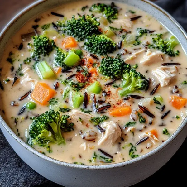 Hähnchen Brokkoli Wildreis Suppe