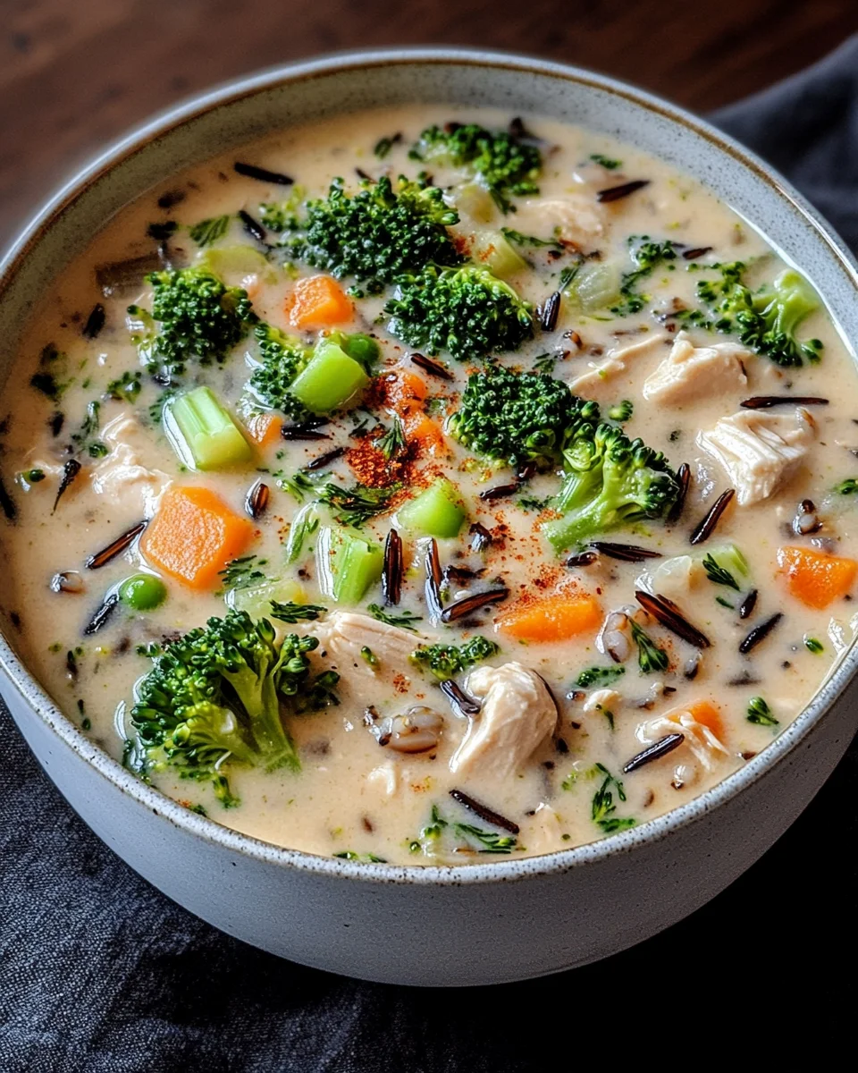H&auml;hnchen Brokkoli Wildreis Suppe