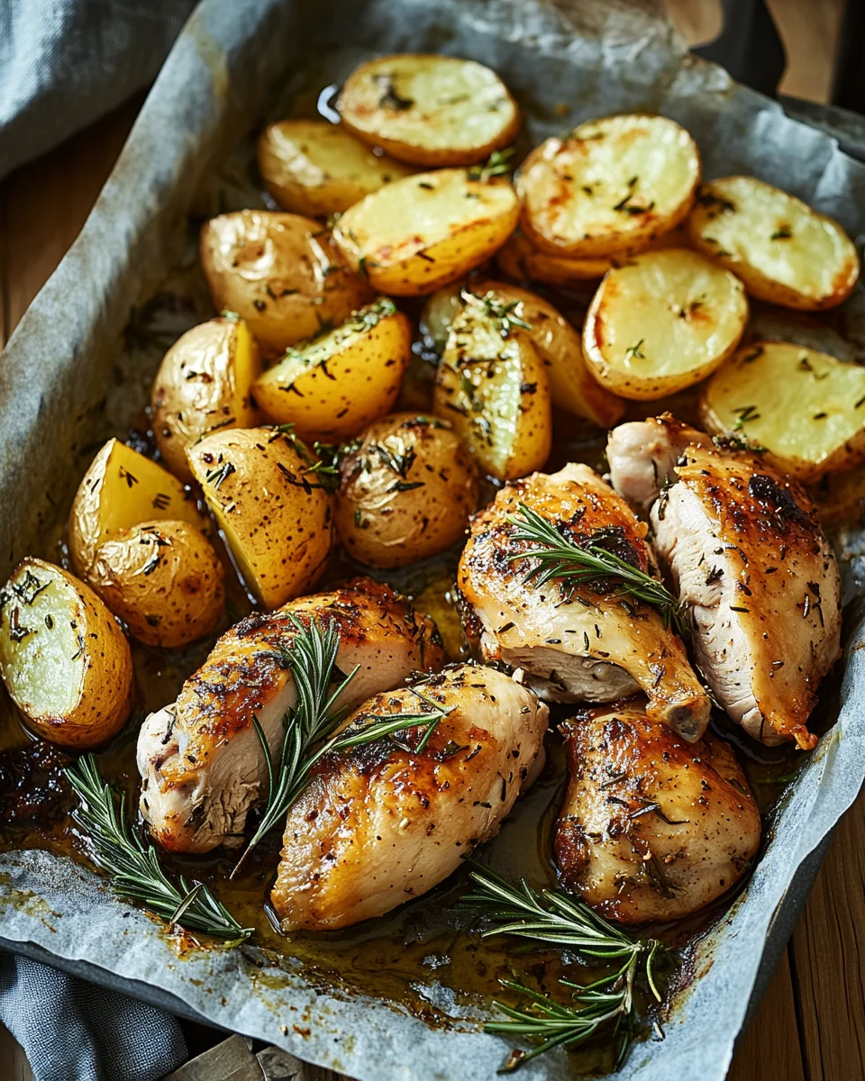 Hähnchen-Rosmarinkartoffel-Blech 20 Hähnchen-Rosmarinkartoffel-Blech