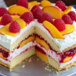 Himbeer-Pfirsich-Torte