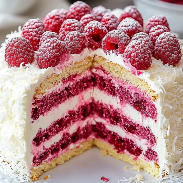 Himbeer-Raffaello-Torte ohne Gelatine