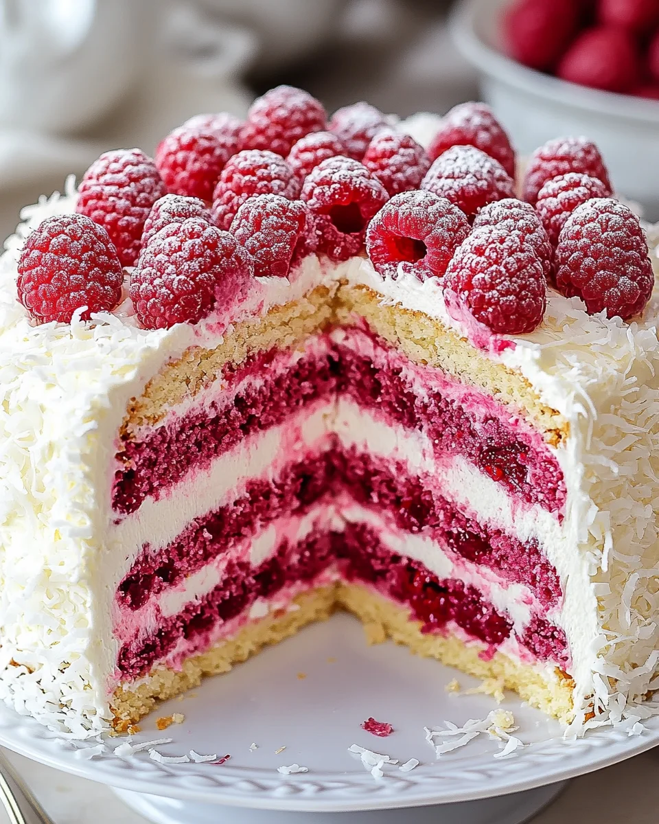 Himbeer-Raffaello-Torte ohne Gelatine 23 Himbeer-Raffaello-Torte ohne Gelatine