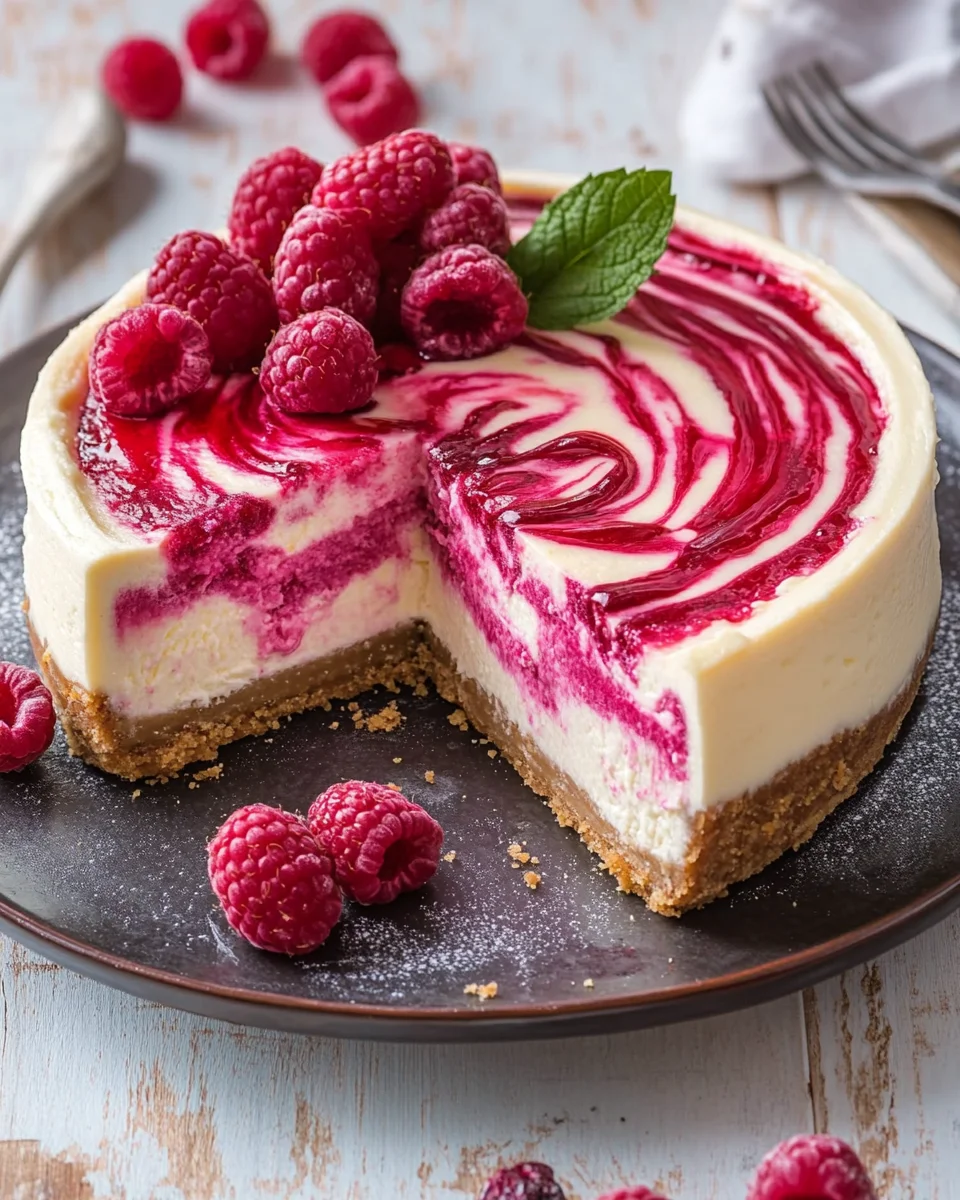 Himbeer Schmand Cheesecake 17 Himbeer