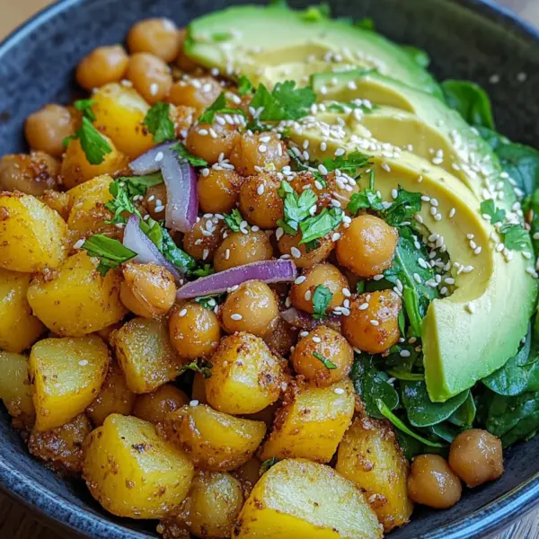 Kartoffel-Bowl mit Kichererbsen