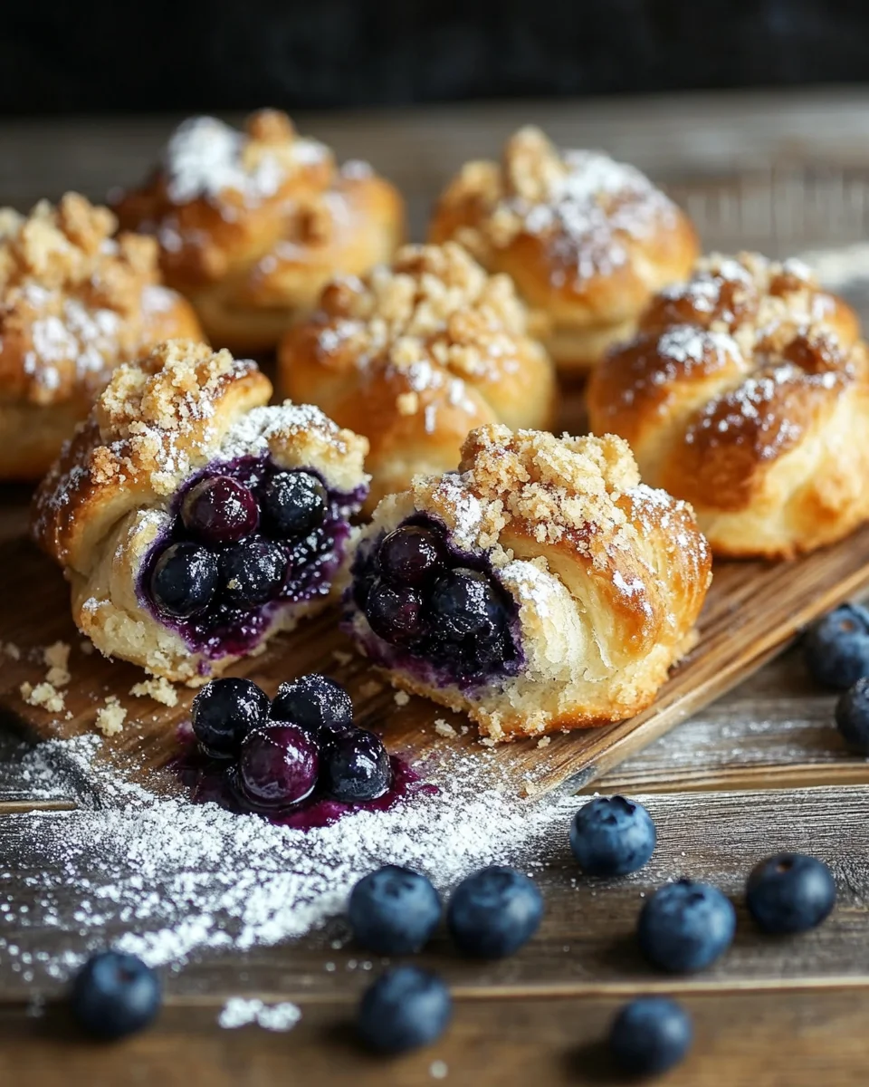 Kartoffelhörnchen mit Blaubeeren & Streuseln 25 Kartoffelhörnchen
