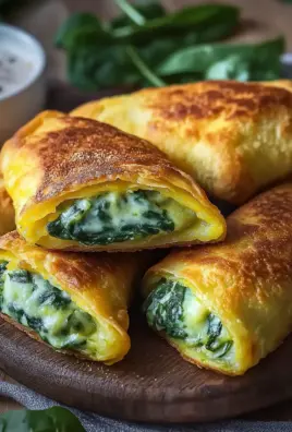Kartoffeltaschen mit Spinat-Frischkäse-Füllung genießen!