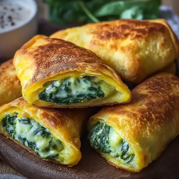 Kartoffeltaschen mit Spinat-Frischkäse-Füllung genießen!