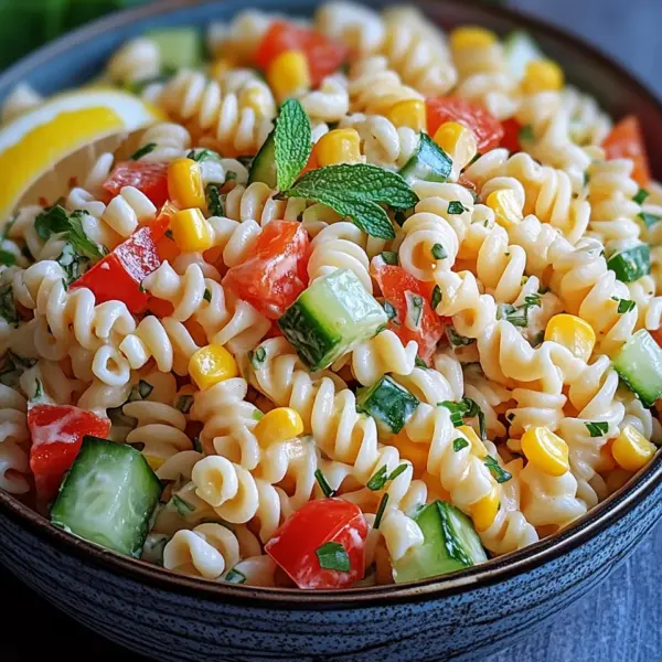 Kinder Nudelsalat mit Frischkäse