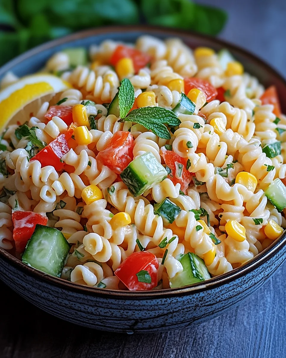 Kinder Nudelsalat mit Frischkäse