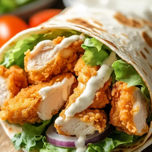 Knuspriger Chicken Ranch Snack Wrap