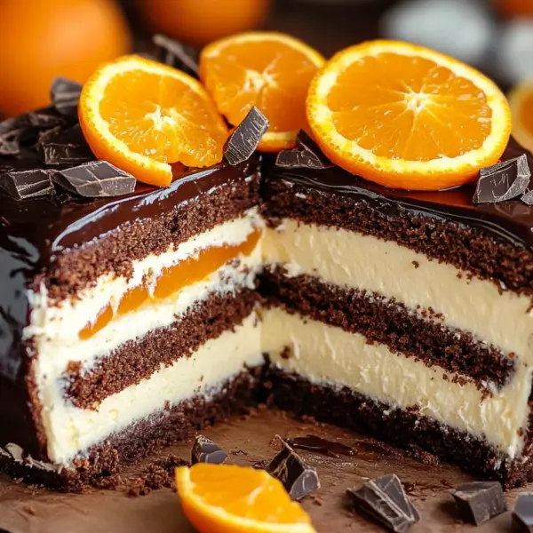 Lebkuchen-Torte mit Paradiescreme und Mandarinen