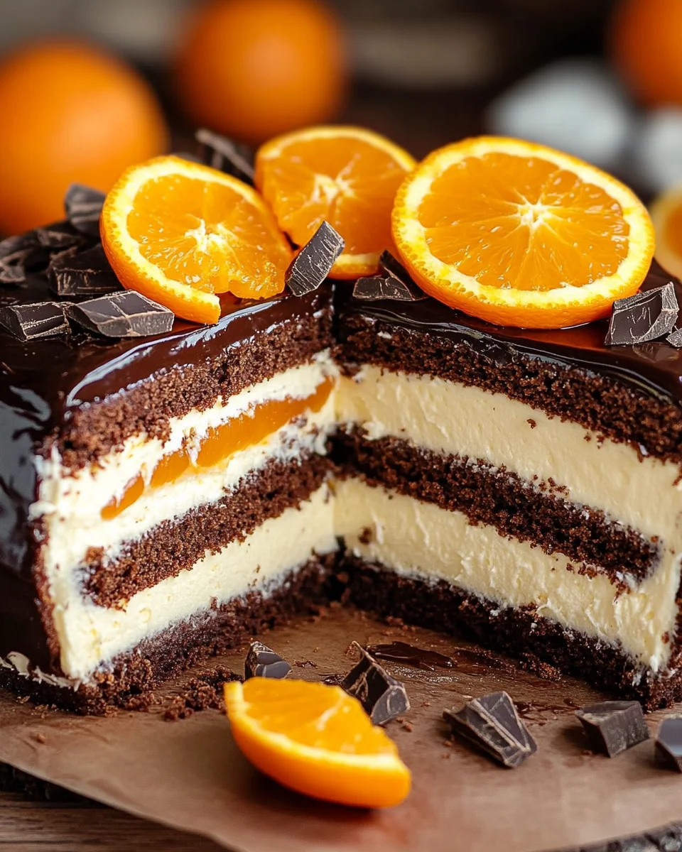 Lebkuchen-Torte mit Paradiescreme und Mandarinen