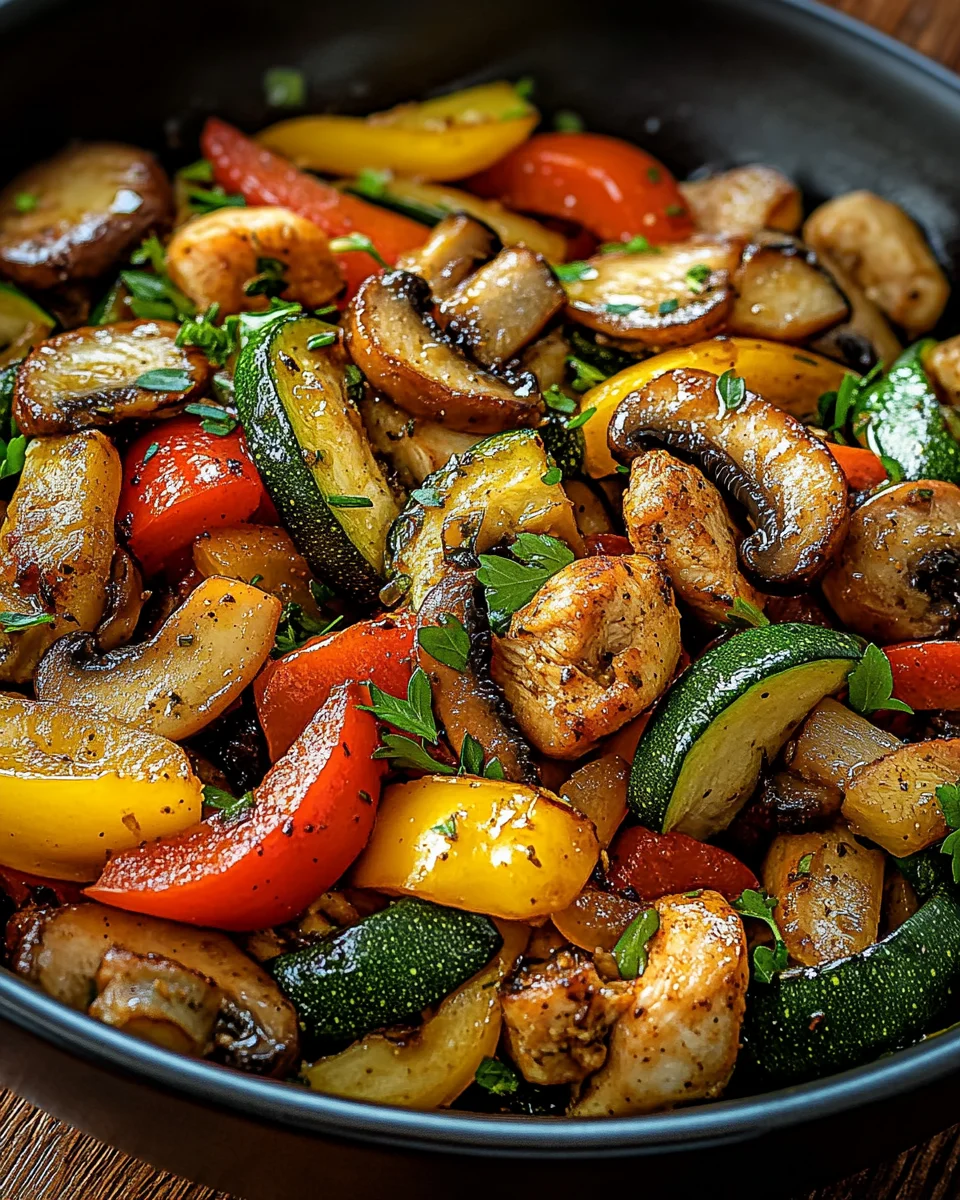 Low-Carb Gemüsepfanne mit Geflügel 24 Low-Carb