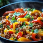 Low Carb Paprikapfanne mit Hackfleisch