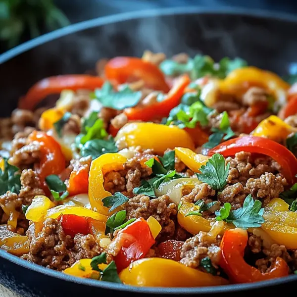 Low Carb Paprikapfanne mit Hackfleisch