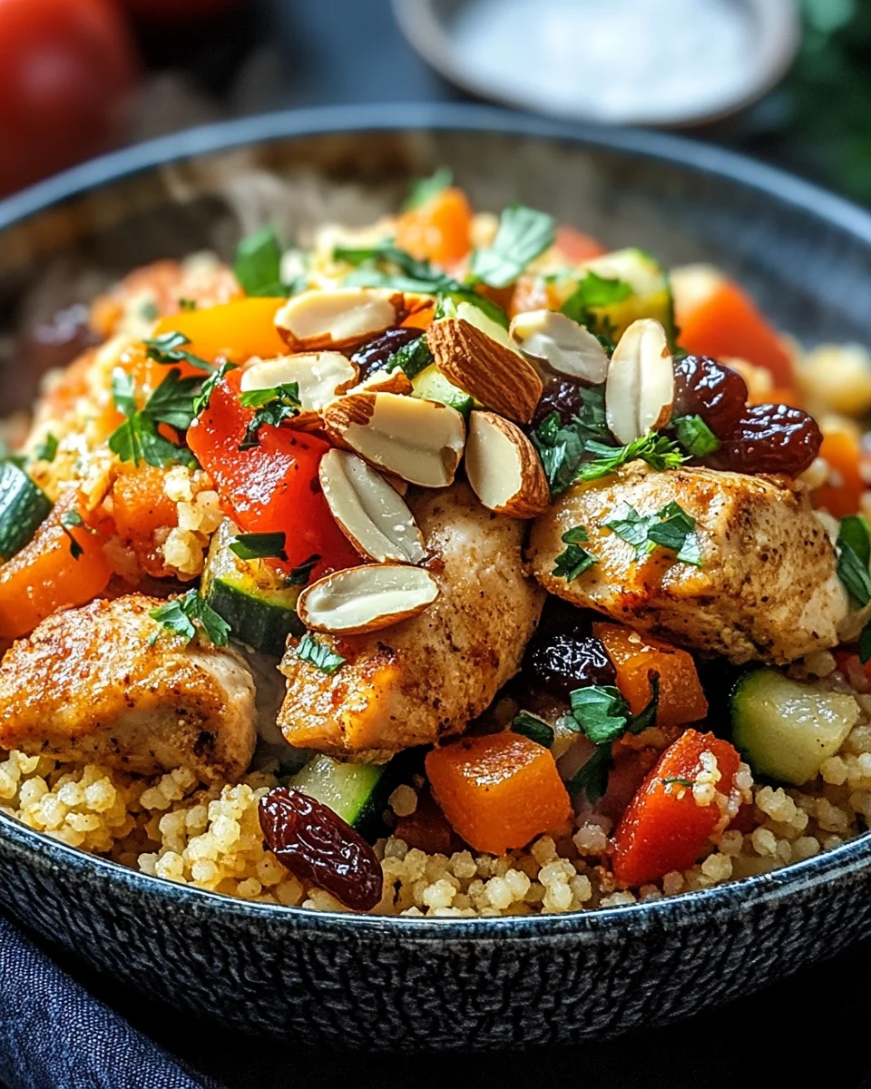 Marokkanische Hühner-Couscous-Schüssel 28 Marokkanische