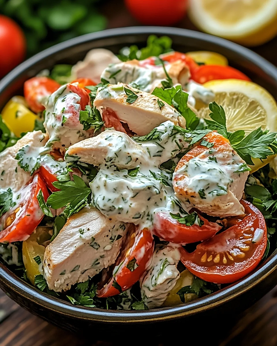 Mediterrane K&ouml;stlichkeit Tzatziki H&auml;hnchensalat