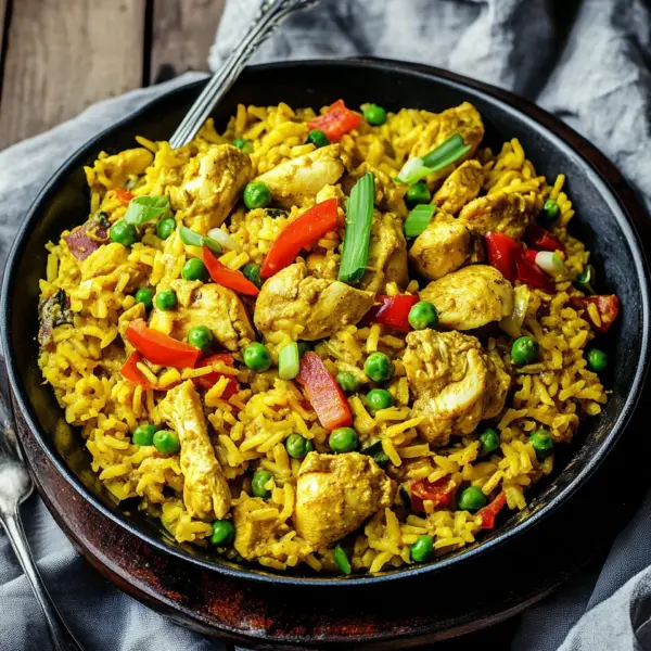 One Pot Curryreis mit Hähnchenbrust