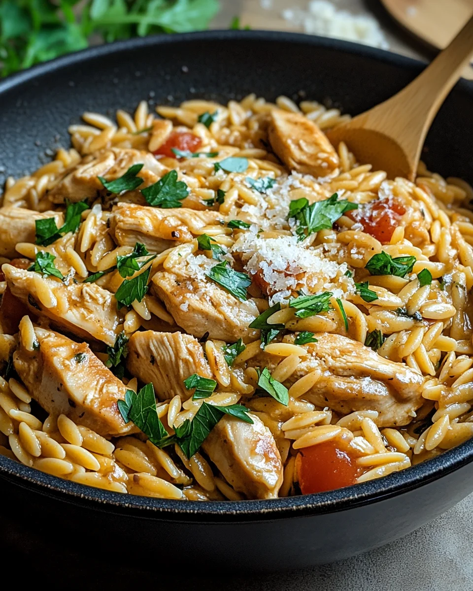One Pot Orzo Pasta mit H&auml;hnchen