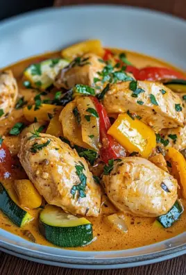 Paprika-Zucchini-Sahne-Hähnchen