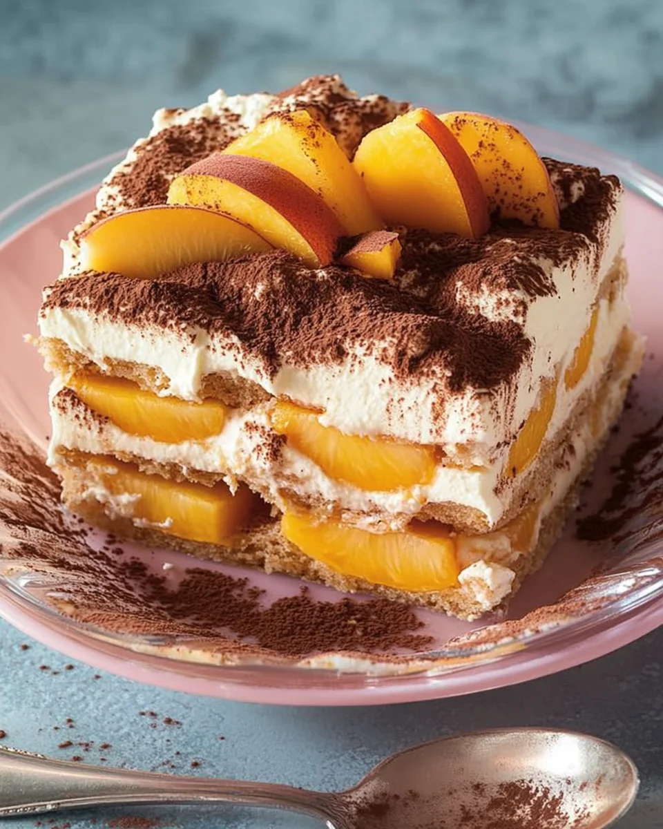 Pfirsich Tiramisu 22 Pfirsich