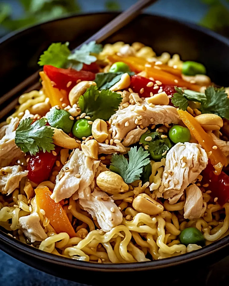 Ramen-Chinesischer Hähnchensalat