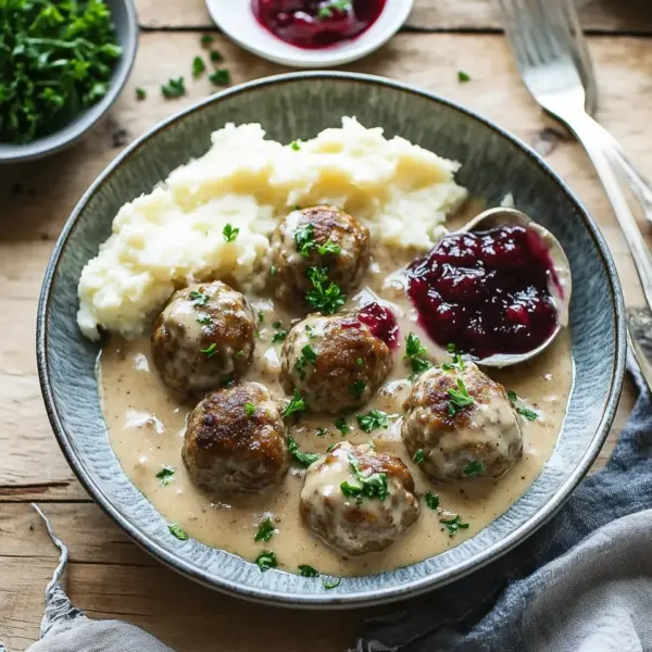 Rezept für Schwedische Köttbullar mit Rahmsauce