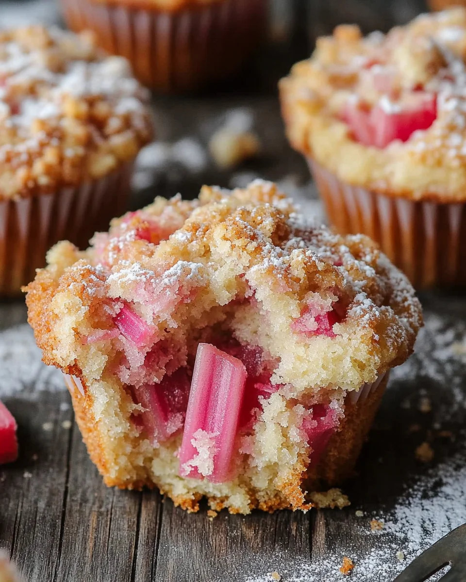 Rhabarber-Muffins mit Vanillestreuseln 25 Rhabarber-Muffins mit Vanillestreuseln