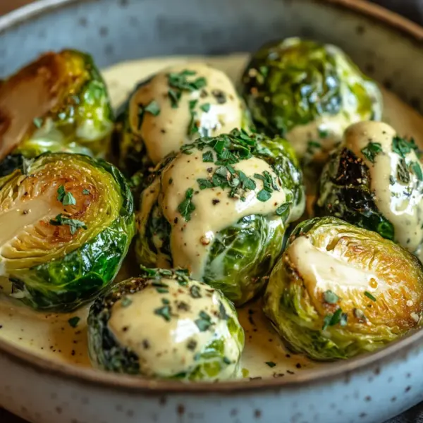 Rosenkohl in Frischkäse-Senfsauce