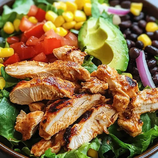 Schneller Southwest-Hähnchensalat