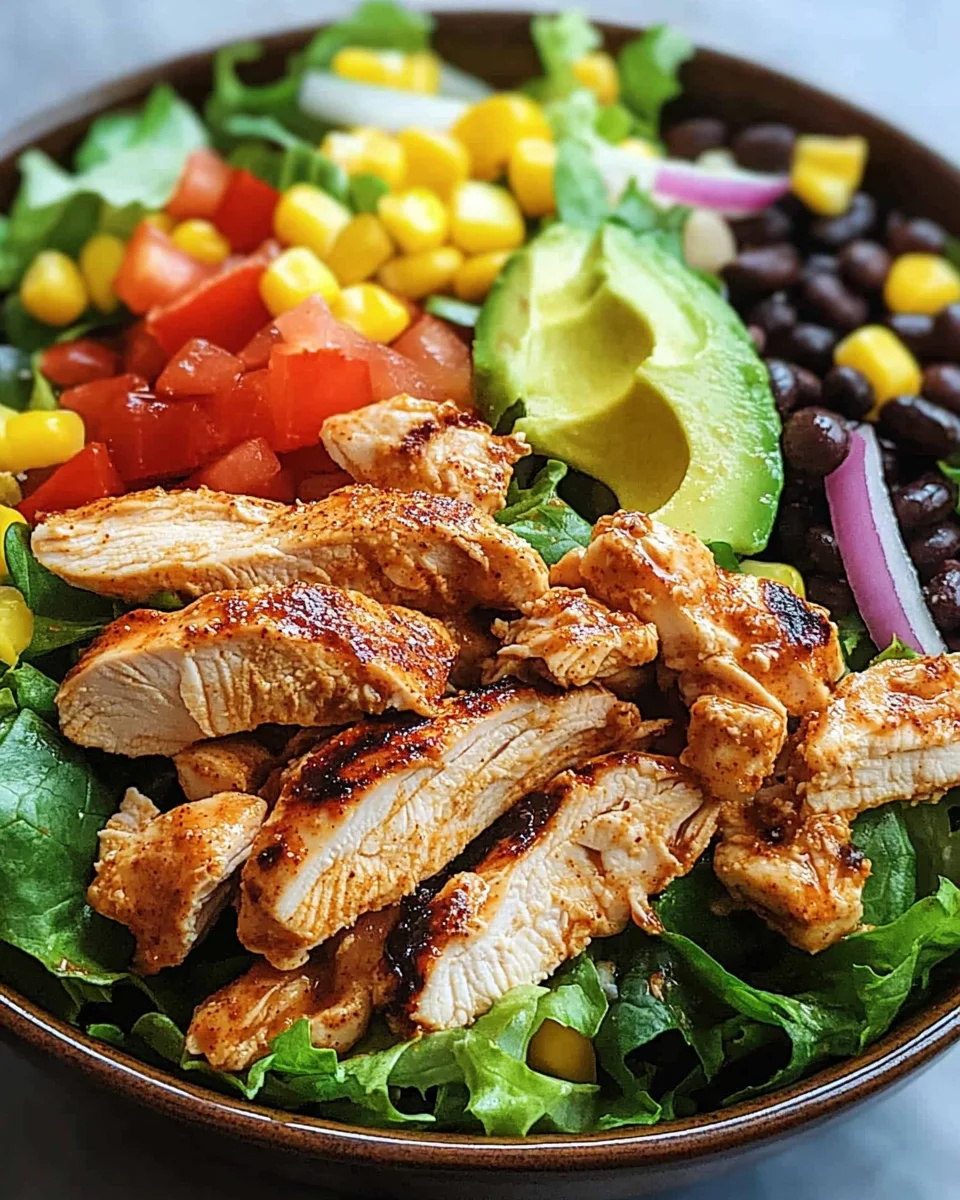 Schneller Southwest-Hähnchensalat