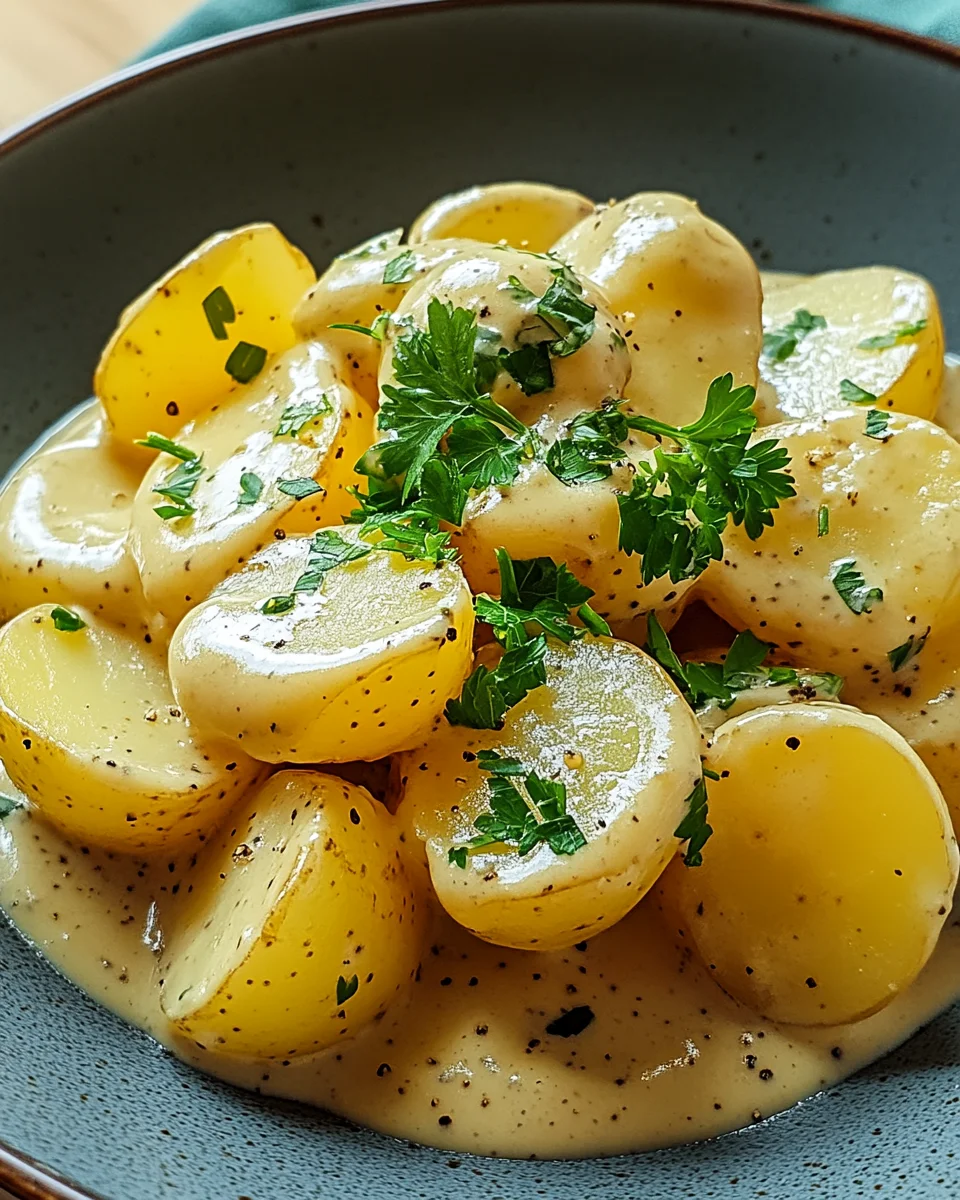 Senfsauce mit Salzkartoffeln