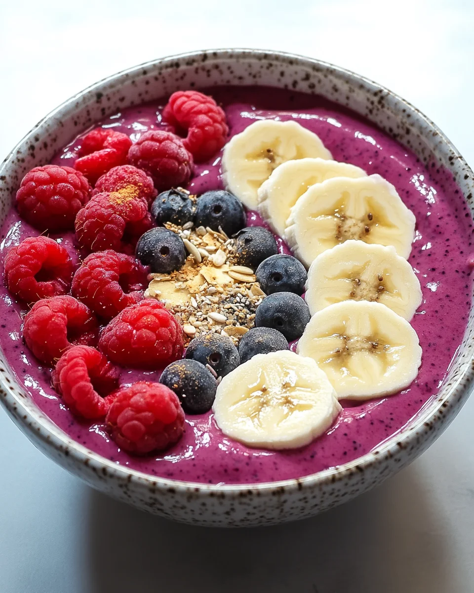 Smoothie Bowl mit Beeren (kalorienarm)