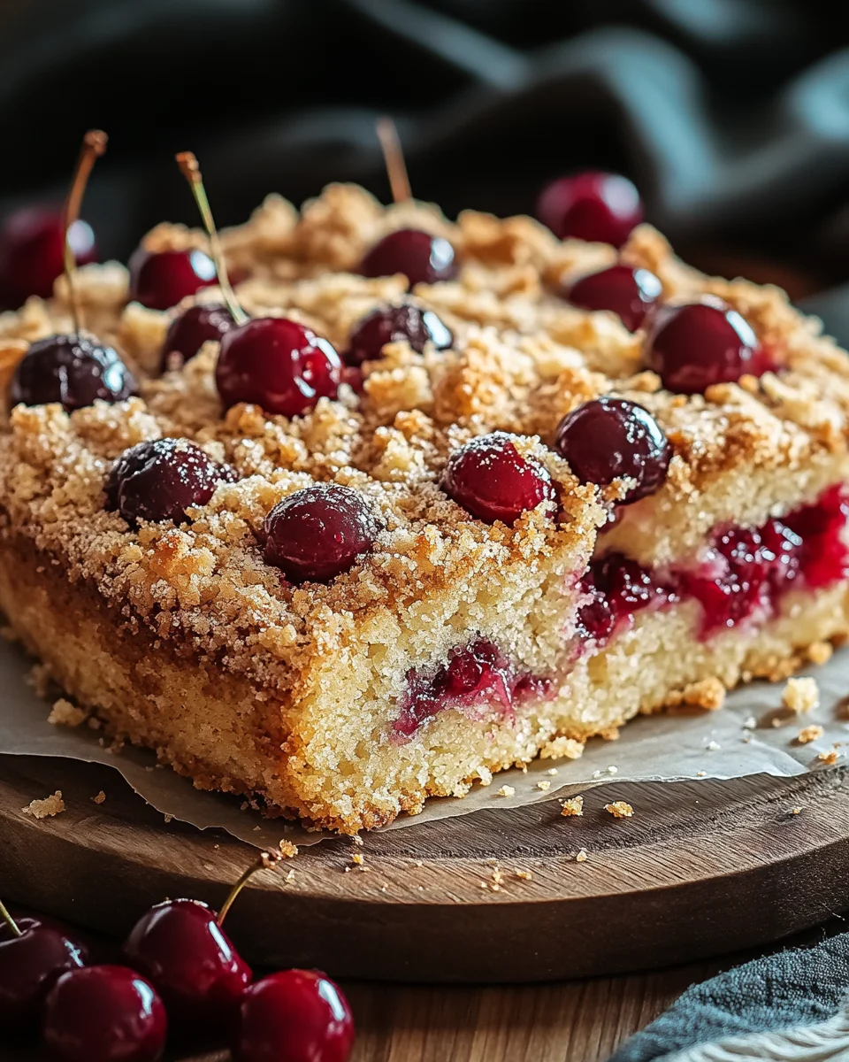 Streuselkuchen mit Kirschen vom Blech 27 Streuselkuchen