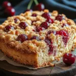 Streuselkuchen mit Kirschen vom Blech