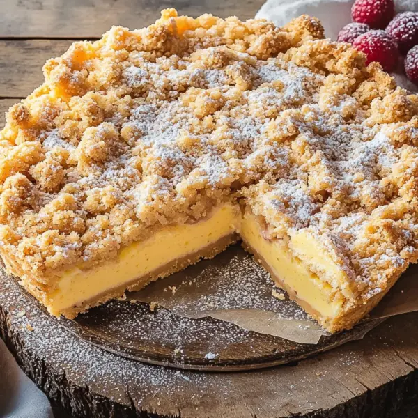 Streuselkuchen mit Pudding