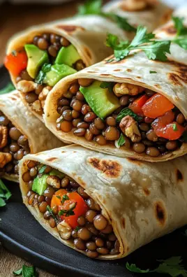 Vegetarische Burritos mit Linsen und Walnüssen 26 Vegetarische Burritos mit Linsen und Walnüssen