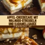 Apfel-Cheesecake mit Walnuss-Streuseln und Karamellsauce 20 Pinterest Hidden Image