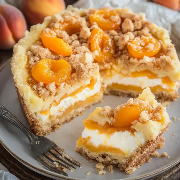 Aprikosenkuchen mit Quark und Streuseln